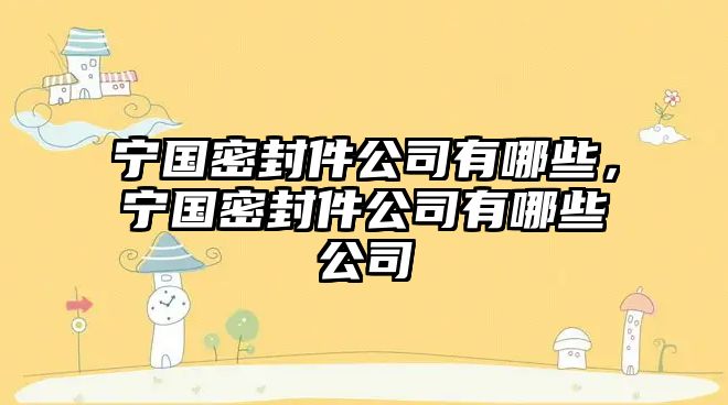 寧國密封件公司有哪些，寧國密封件公司有哪些公司