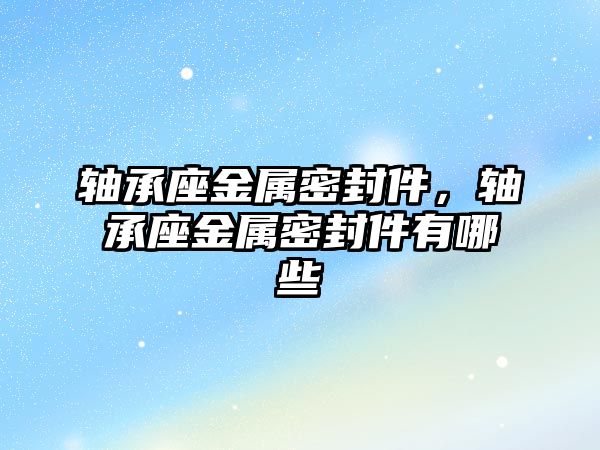 軸承座金屬密封件，軸承座金屬密封件有哪些