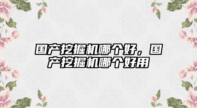 國產(chǎn)挖掘機(jī)哪個(gè)好，國產(chǎn)挖掘機(jī)哪個(gè)好用