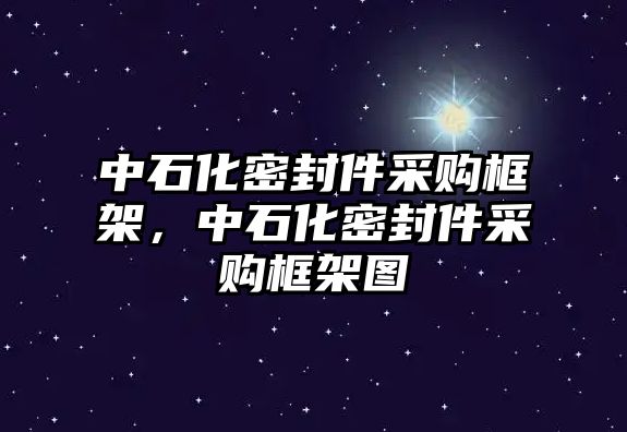 中石化密封件采購(gòu)框架，中石化密封件采購(gòu)框架圖