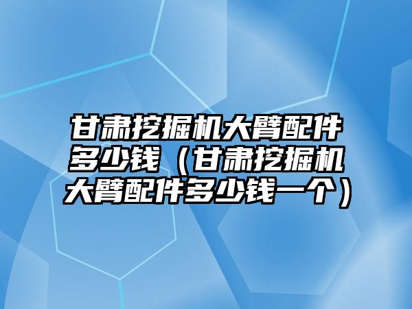 甘肅挖掘機大臂配件多少錢（甘肅挖掘機大臂配件多少錢一個）