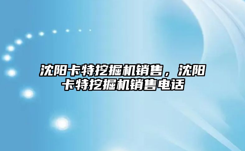 沈陽卡特挖掘機銷售，沈陽卡特挖掘機銷售電話