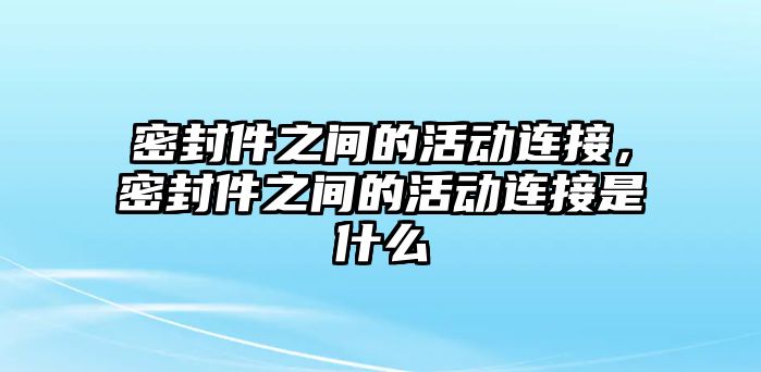 密封件之間的活動連接，密封件之間的活動連接是什么