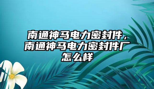 南通神馬電力密封件，南通神馬電力密封件廠怎么樣