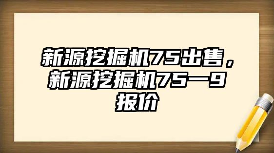 新源挖掘機(jī)75出售，新源挖掘機(jī)75一9報(bào)價(jià)