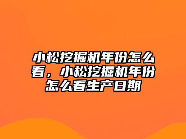 小松挖掘機年份怎么看，小松挖掘機年份怎么看生產(chǎn)日期