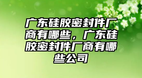 廣東硅膠密封件廠商有哪些，廣東硅膠密封件廠商有哪些公司