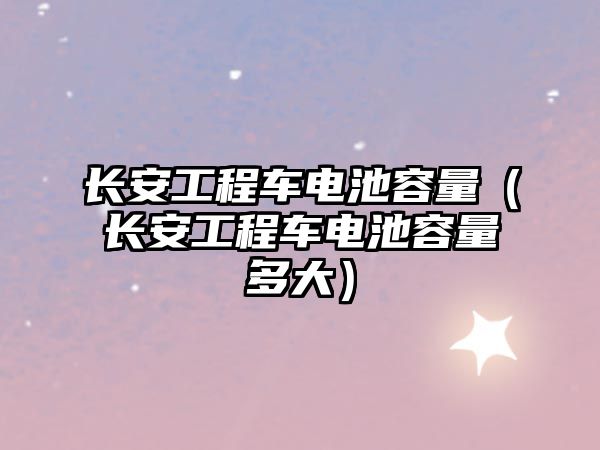 長安工程車電池容量（長安工程車電池容量多大）