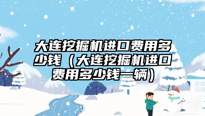 大連挖掘機進口費用多少錢（大連挖掘機進口費用多少錢一輛）