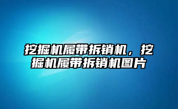 挖掘機履帶拆銷機，挖掘機履帶拆銷機圖片