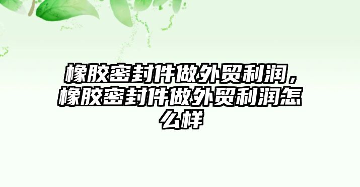 橡膠密封件做外貿(mào)利潤，橡膠密封件做外貿(mào)利潤怎么樣