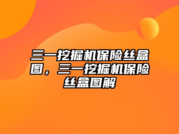 三一挖掘機保險絲盒圖，三一挖掘機保險絲盒圖解