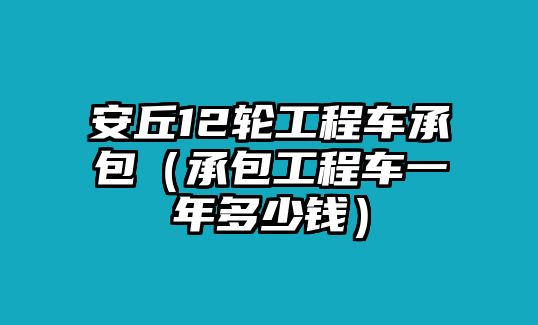 安丘12輪工程車承包（承包工程車一年多少錢）