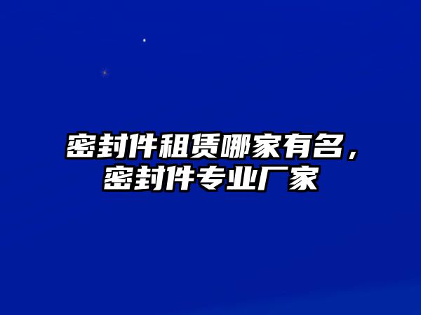 密封件租賃哪家有名，密封件專業(yè)廠家