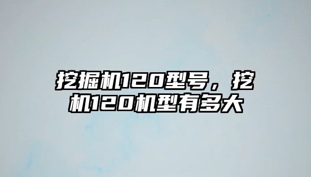 挖掘機120型號，挖機120機型有多大