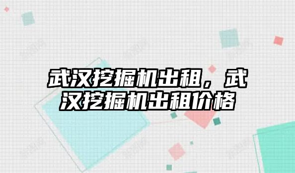 武漢挖掘機出租，武漢挖掘機出租價格