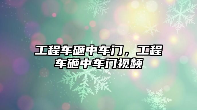 工程車砸中車門，工程車砸中車門視頻