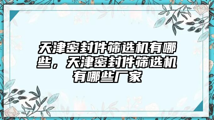 天津密封件篩選機有哪些，天津密封件篩選機有哪些廠家