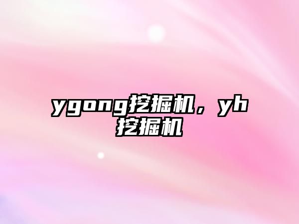 ygong挖掘機(jī)，yh挖掘機(jī)