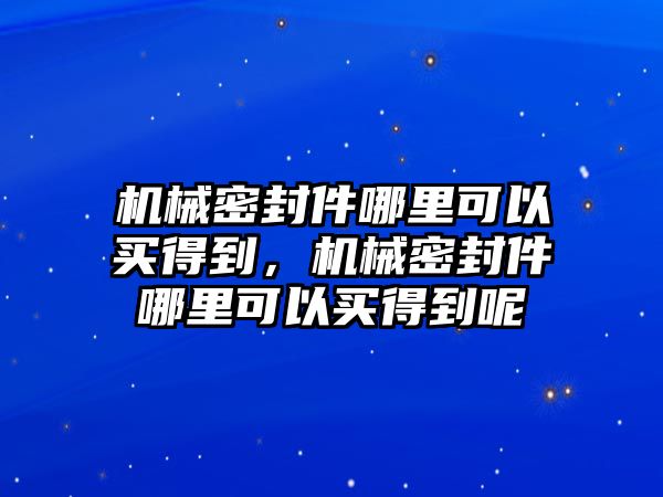 機械密封件哪里可以買得到，機械密封件哪里可以買得到呢