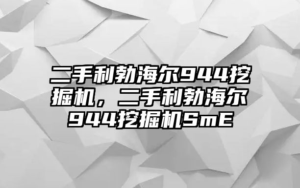 二手利勃海爾944挖掘機，二手利勃海爾944挖掘機SmE