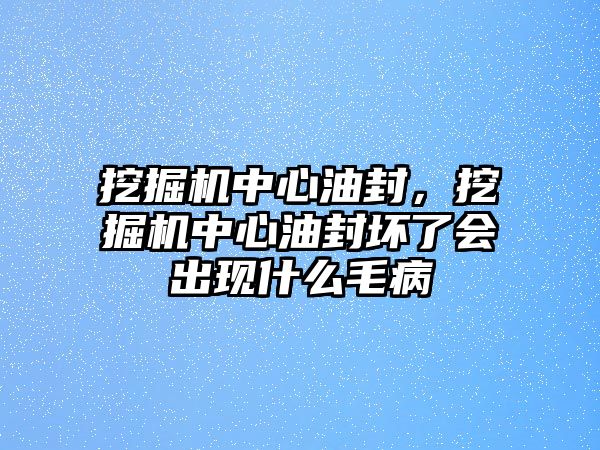 挖掘機(jī)中心油封，挖掘機(jī)中心油封壞了會(huì)出現(xiàn)什么毛病