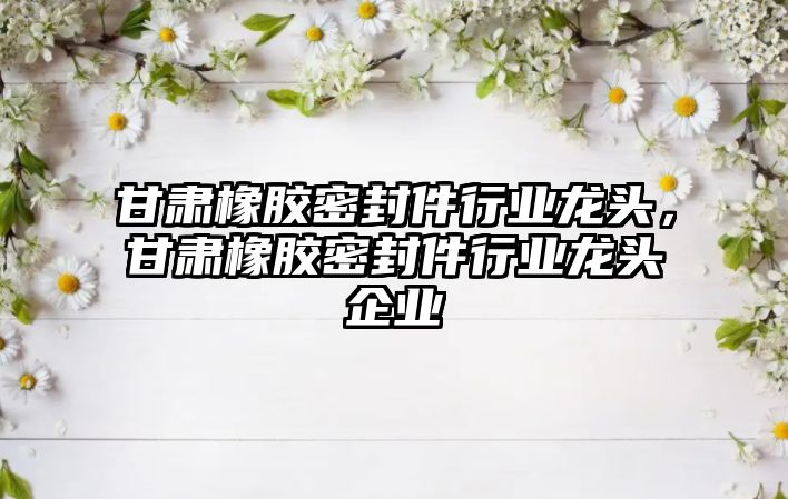 甘肅橡膠密封件行業(yè)龍頭，甘肅橡膠密封件行業(yè)龍頭企業(yè)