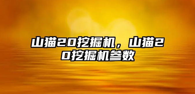 山貓20挖掘機(jī)，山貓20挖掘機(jī)參數(shù)