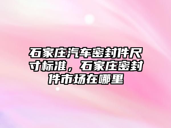 石家莊汽車密封件尺寸標準，石家莊密封件市場在哪里