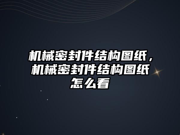 機(jī)械密封件結(jié)構(gòu)圖紙，機(jī)械密封件結(jié)構(gòu)圖紙?jiān)趺纯? class=