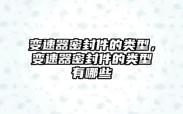 變速器密封件的類型，變速器密封件的類型有哪些