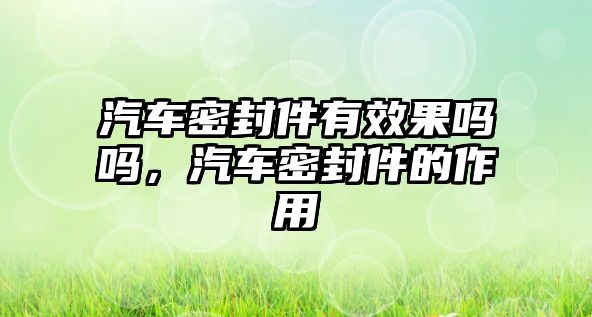 汽車密封件有效果嗎嗎，汽車密封件的作用