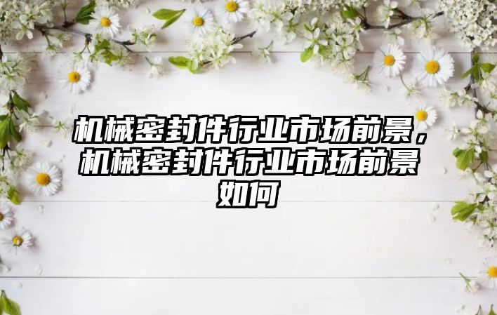 機械密封件行業(yè)市場前景，機械密封件行業(yè)市場前景如何