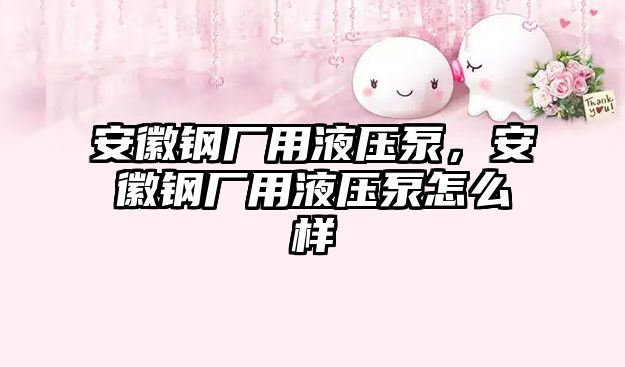 安徽鋼廠用液壓泵，安徽鋼廠用液壓泵怎么樣