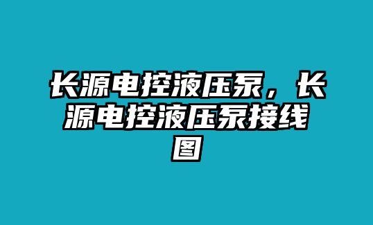 長源電控液壓泵，長源電控液壓泵接線圖