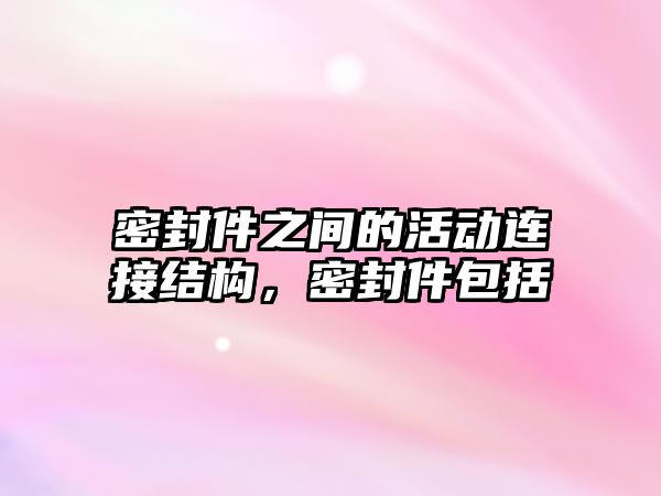 密封件之間的活動連接結構，密封件包括