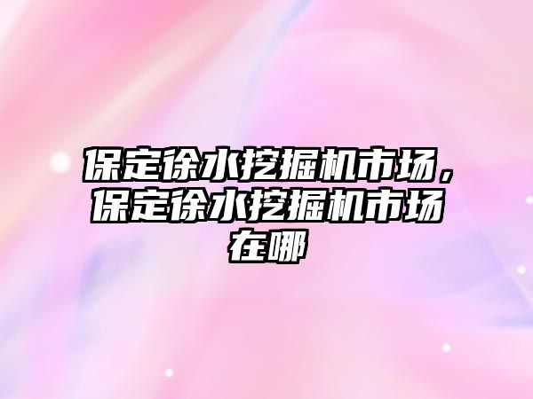 保定徐水挖掘機(jī)市場，保定徐水挖掘機(jī)市場在哪