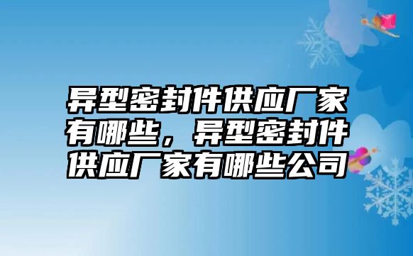 異型密封件供應(yīng)廠家有哪些，異型密封件供應(yīng)廠家有哪些公司