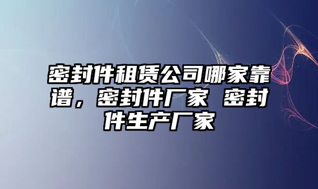 密封件租賃公司哪家靠譜，密封件廠家 密封件生產廠家