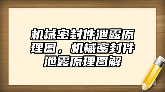 機械密封件泄露原理圖，機械密封件泄露原理圖解