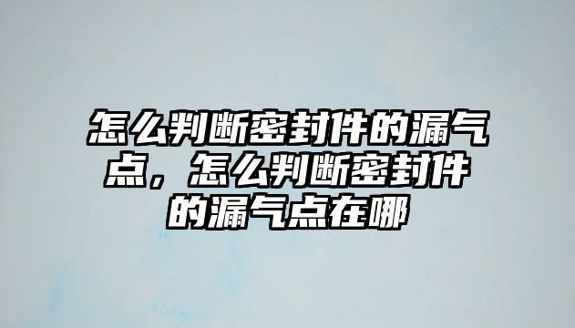 怎么判斷密封件的漏氣點(diǎn)，怎么判斷密封件的漏氣點(diǎn)在哪