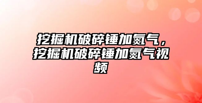 挖掘機破碎錘加氮氣，挖掘機破碎錘加氮氣視頻