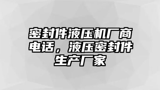 密封件液壓機廠商電話，液壓密封件生產(chǎn)廠家