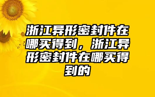 浙江異形密封件在哪買得到，浙江異形密封件在哪買得到的