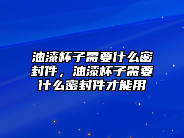 油漆杯子需要什么密封件，油漆杯子需要什么密封件才能用