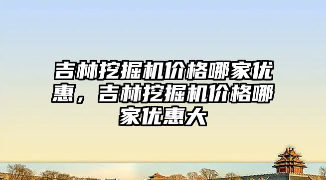 吉林挖掘機價格哪家優(yōu)惠，吉林挖掘機價格哪家優(yōu)惠大