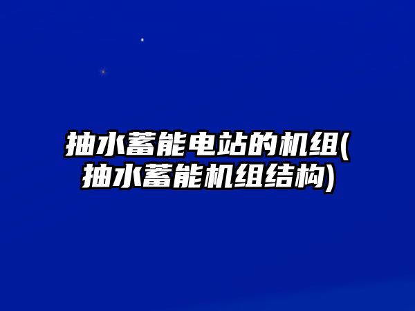 抽水蓄能電站的機(jī)組(抽水蓄能機(jī)組結(jié)構(gòu))