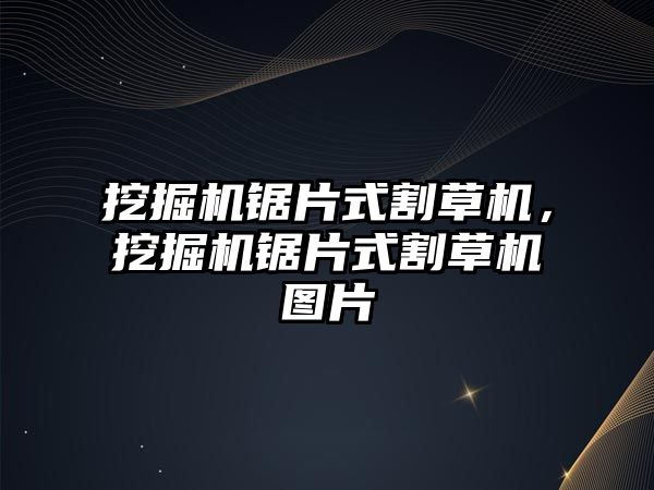 挖掘機鋸片式割草機，挖掘機鋸片式割草機圖片