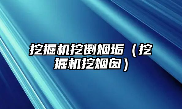 挖掘機挖倒煙垢（挖掘機挖煙囪）