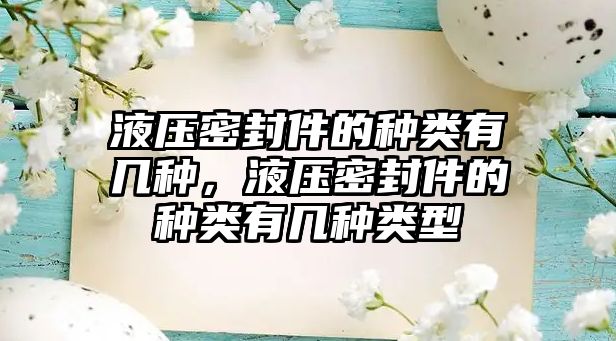 液壓密封件的種類有幾種，液壓密封件的種類有幾種類型